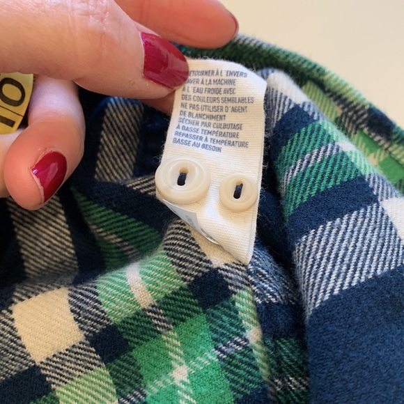 American Eagle Outfitters Athletic Fit Green & Blue 100% Cotton Flannel, XL - Picture 6 of 6